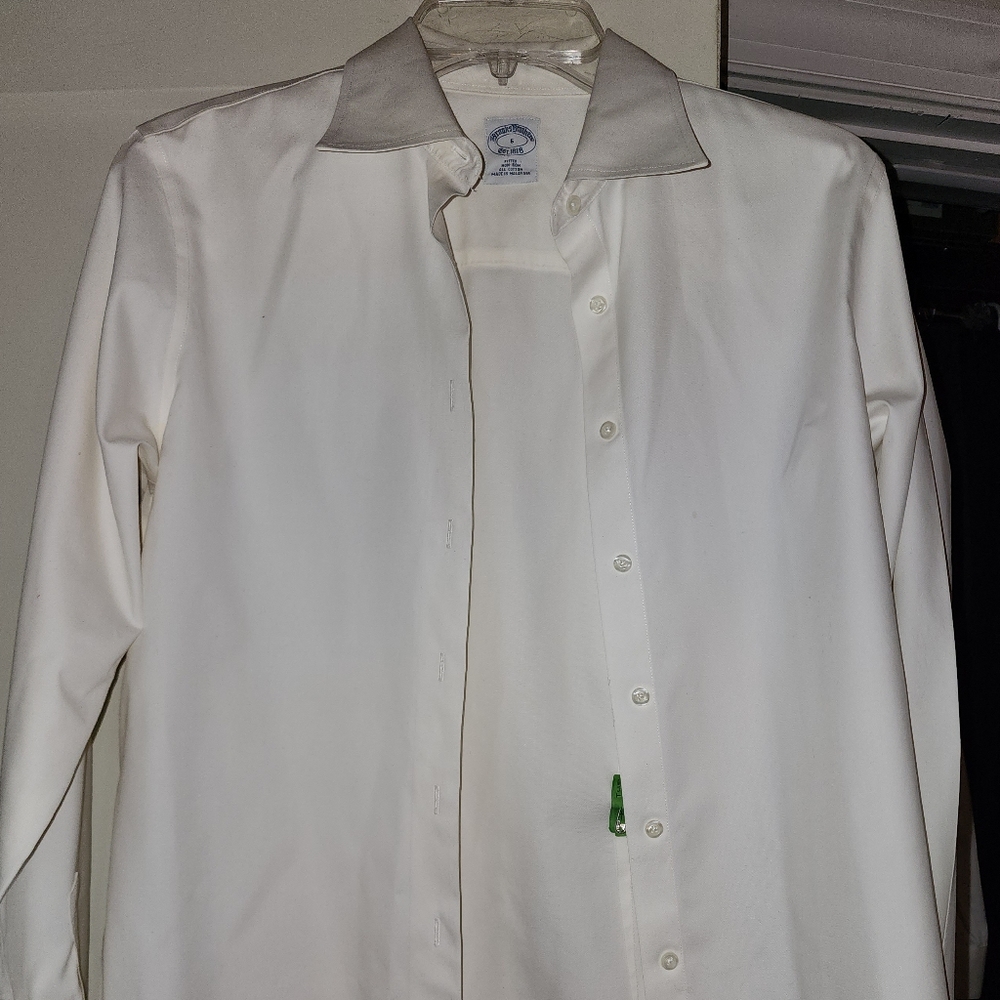 Brooks Brothers white cotton French cuff shirt